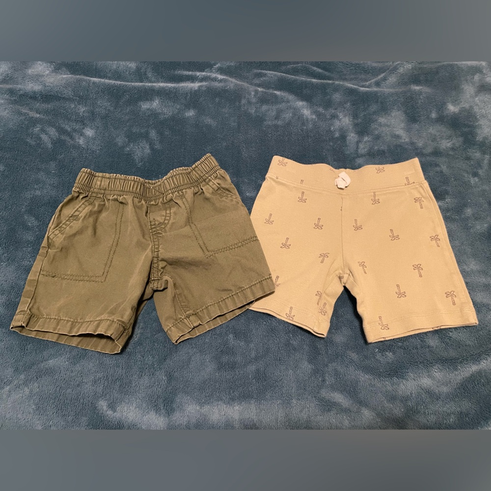 Kids Olive Green Shorts Set by Carter’s, size 24 months
